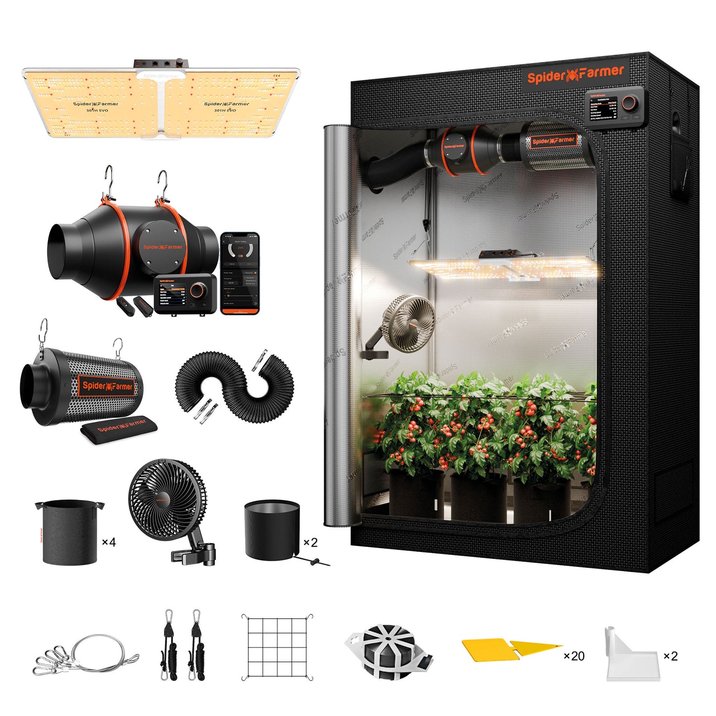 Spider Farmer 120x60x180cm Grow Kit | with Smart App
