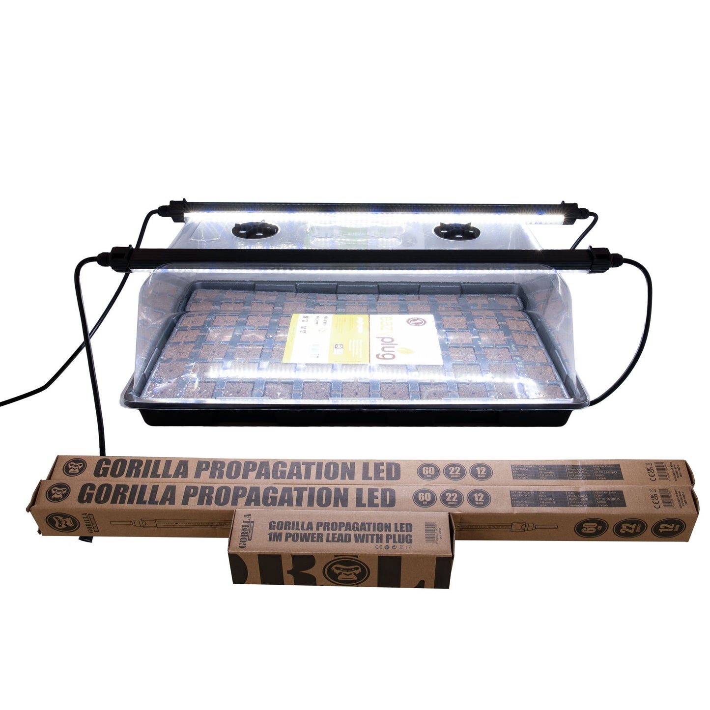 Gorilla Propagation Kit | Flexible Propagator & 2x 12W LED Grow Lights