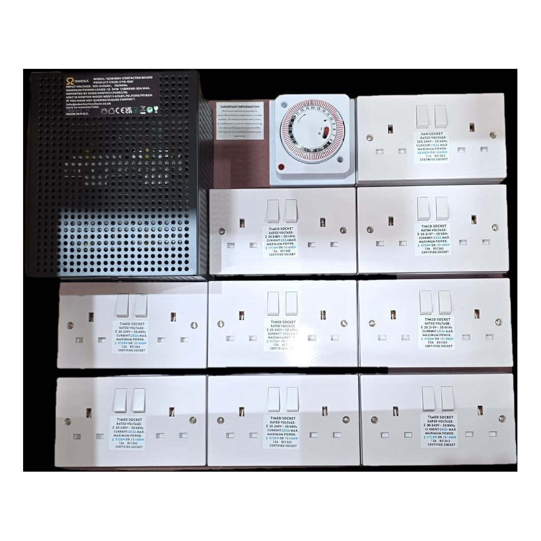 16+2 Way Heavy-Duty Double Contactor Board CE|Approved