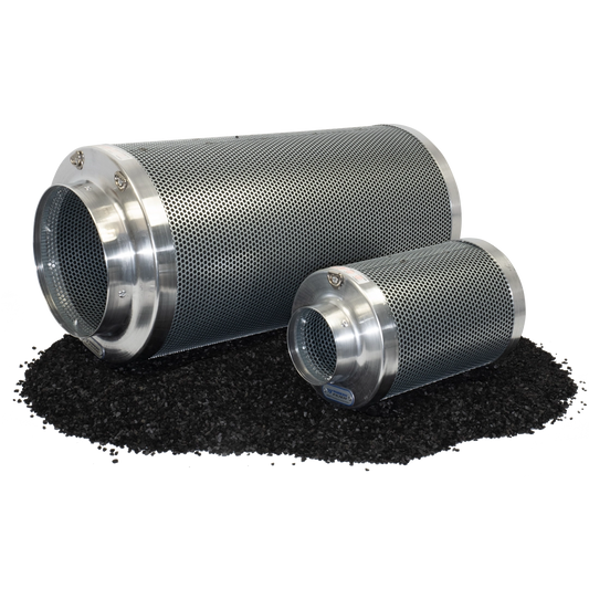 phresh carbon filters on raw bed of carbon