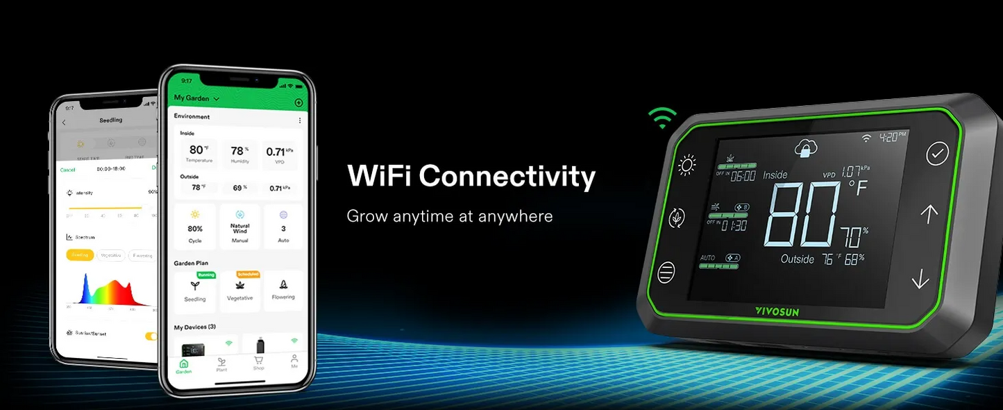 VIVOSUN GrowHub Controller E42A+ Smart WiFi Grow Tent Environment Controller