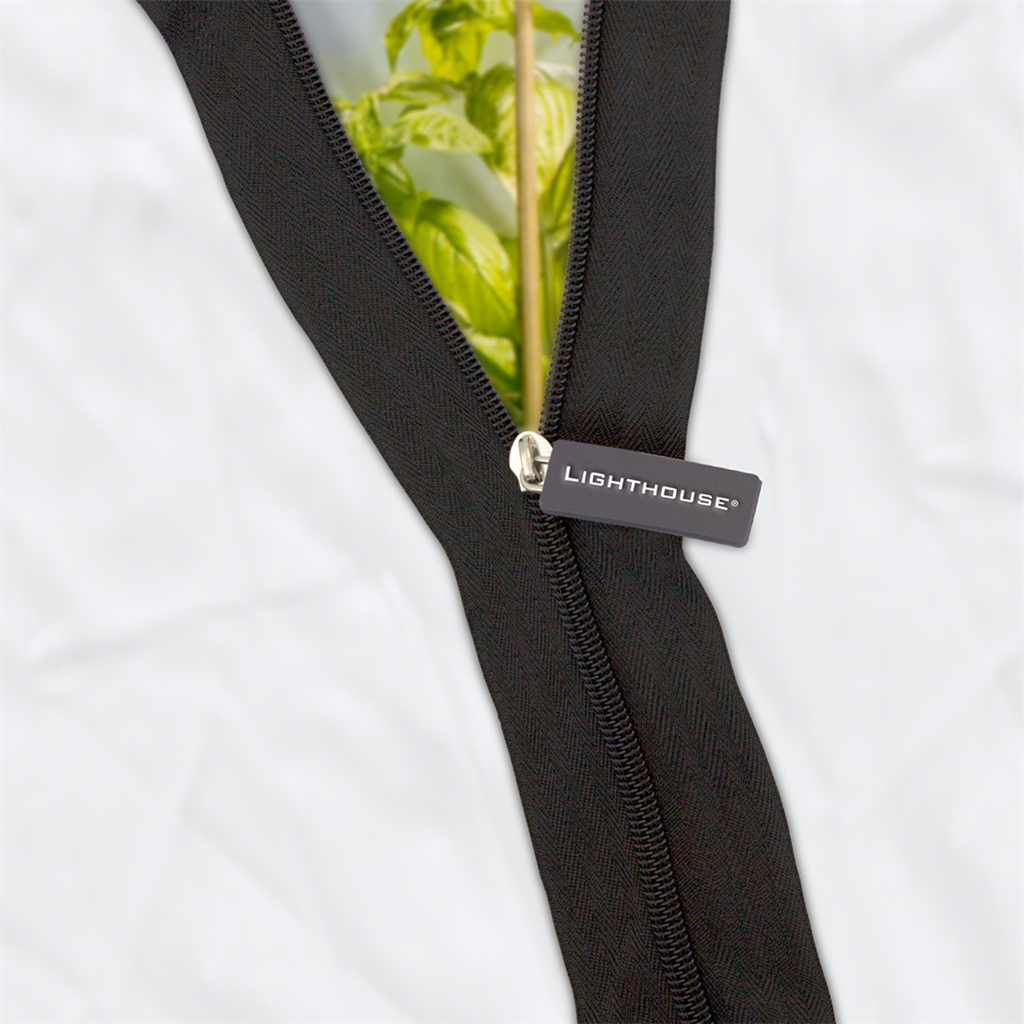 LightHouse Hydroponic Peel and Stick Zipper | Wide Grow Tent Door