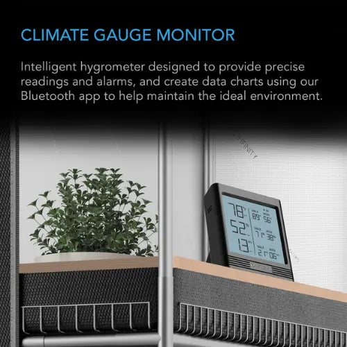 AC Infinity Cloudcom B2 Smart Thermo-Hygrometer | Bluetooth App Monitor with Integrated Sensor