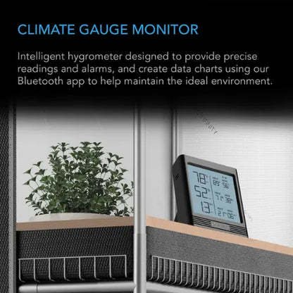 AC Infinity Cloudcom B2 Smart Thermo-Hygrometer | Bluetooth App Monitor with Integrated Sensor