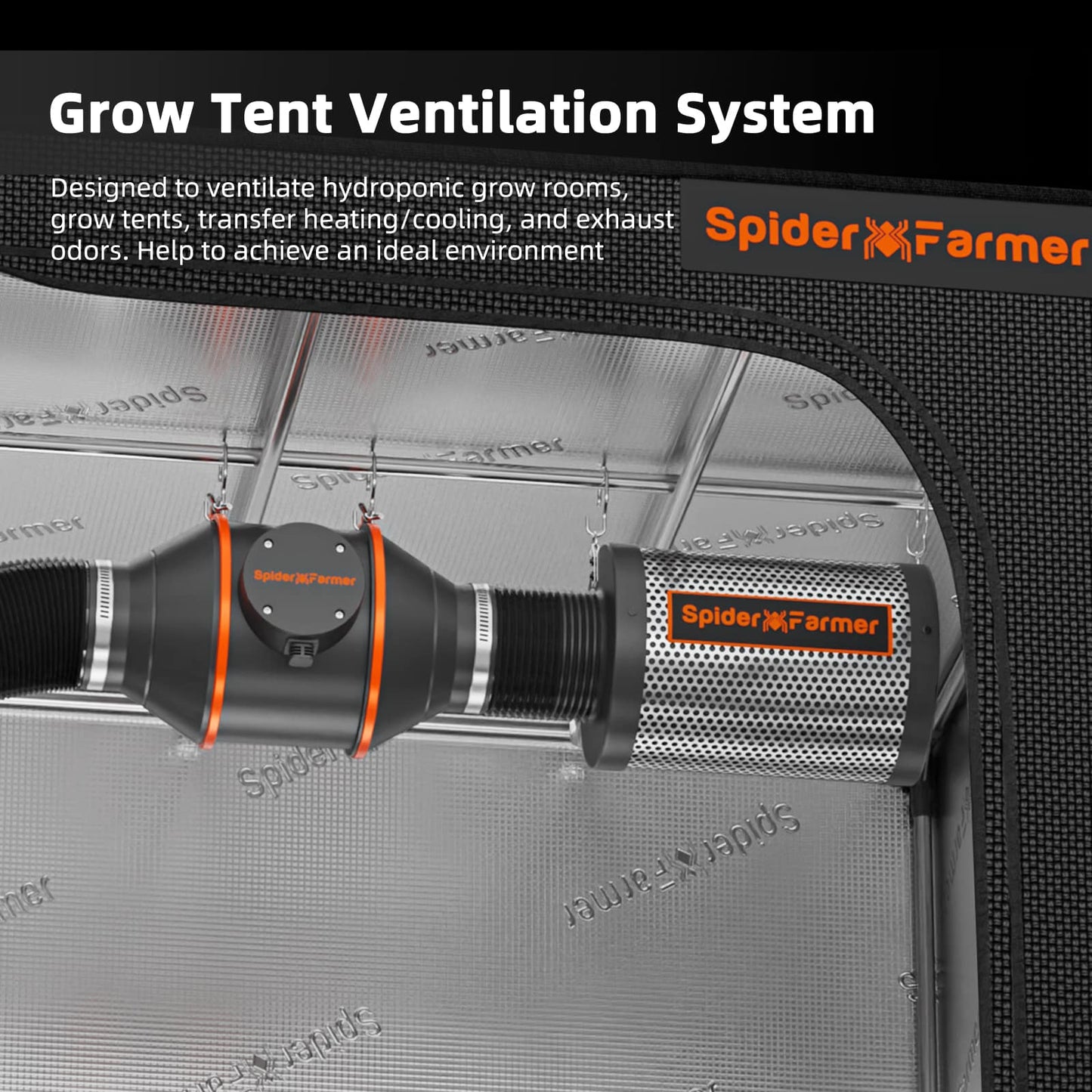 Spider Farmer Inline Fan | 4” Grow Tent Ventilation