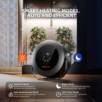 Spider Farmer Smart Grow Tent Heater (530W) | 10-Level PTC