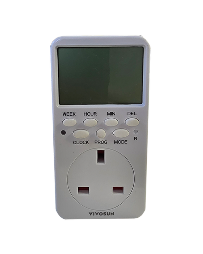 Vivosun Dual-Outlet Digital Plug-in Timer | 7-Day Programmable Mains Switch