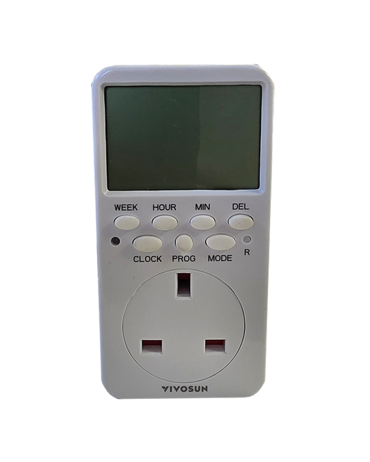 Vivosun Dual-Outlet Digital Plug-in Timer | 7-Day Programmable Mains Switch