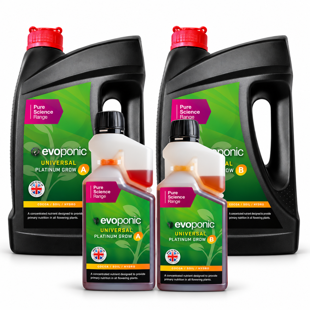 Evoponic Platinum Grow A&B | Two-Part Growth Nutrient