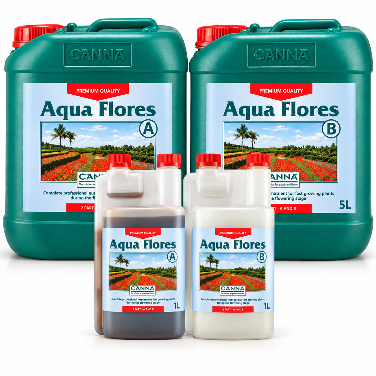CANNA Aqua Flores A&B – Recirculating Hydroponic Bloom Nutrient