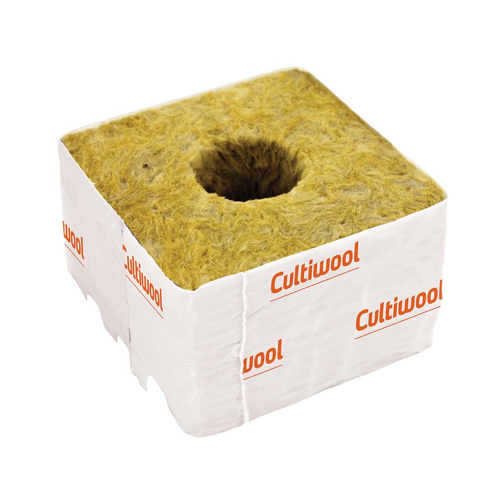 Cultiwool product with a square shape and central hole on a white background
