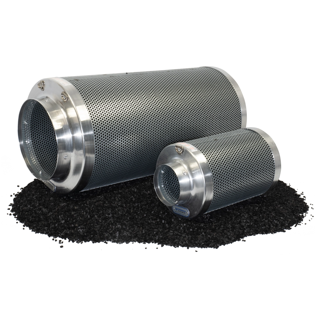 phresh carbon filters on raw bed of carbon