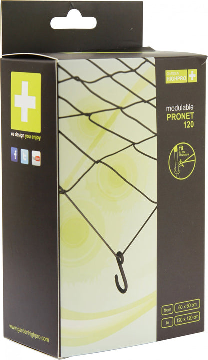 Garden HighPro ProNet Stretchable Scrog Net | Elastic Trellis Netting for Grow Tents & Plant Support – Fits 60cm to 150cm (2' to 5') – High-Strength Synthetic Rubber with Hooks