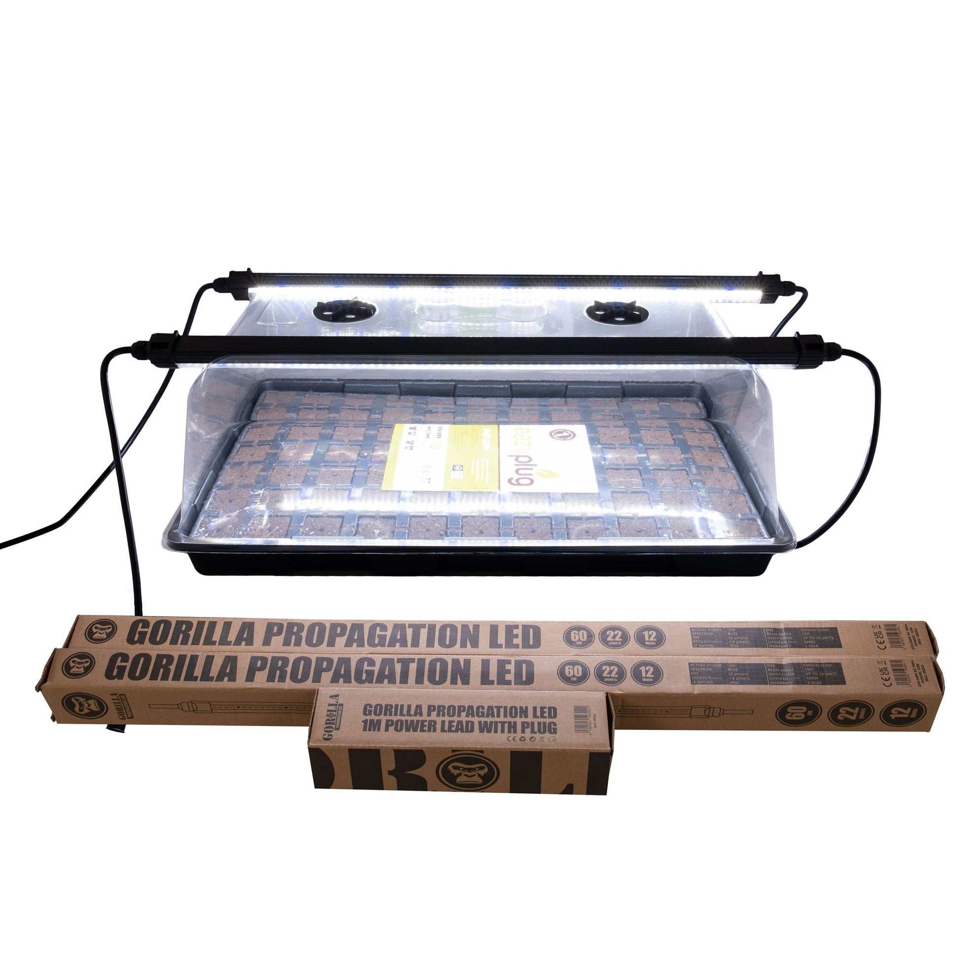 Gorilla Propagation Kit | Flexible Propagator & 2x 12W LED Grow Lights