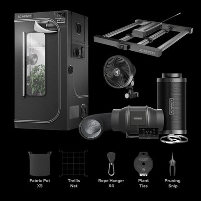 AC Infinity 90x90x180cm Smart Grow Tent Complete Kit
