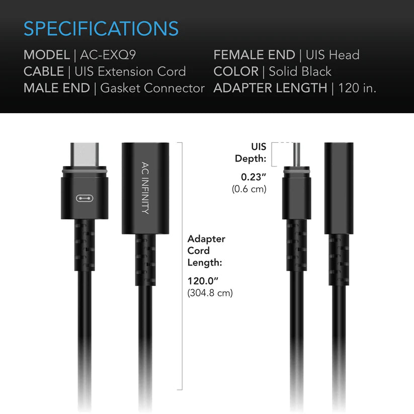 UIS to UIS Extension Cable (10ft) | Female to Male Gen 1 Extension