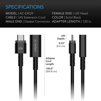 UIS to UIS Extension Cable (10ft) | Female to Male Gen 1 Extension