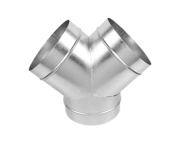 Metal Y-Piece Duct Connector | Heavy-Duty Ventilation Splitter