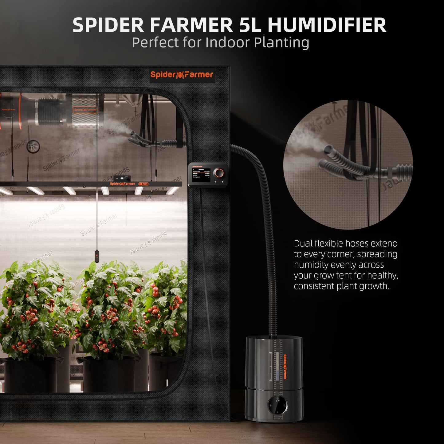 Spider Farmer 5L Humidifier | Adjustable Cool Mist