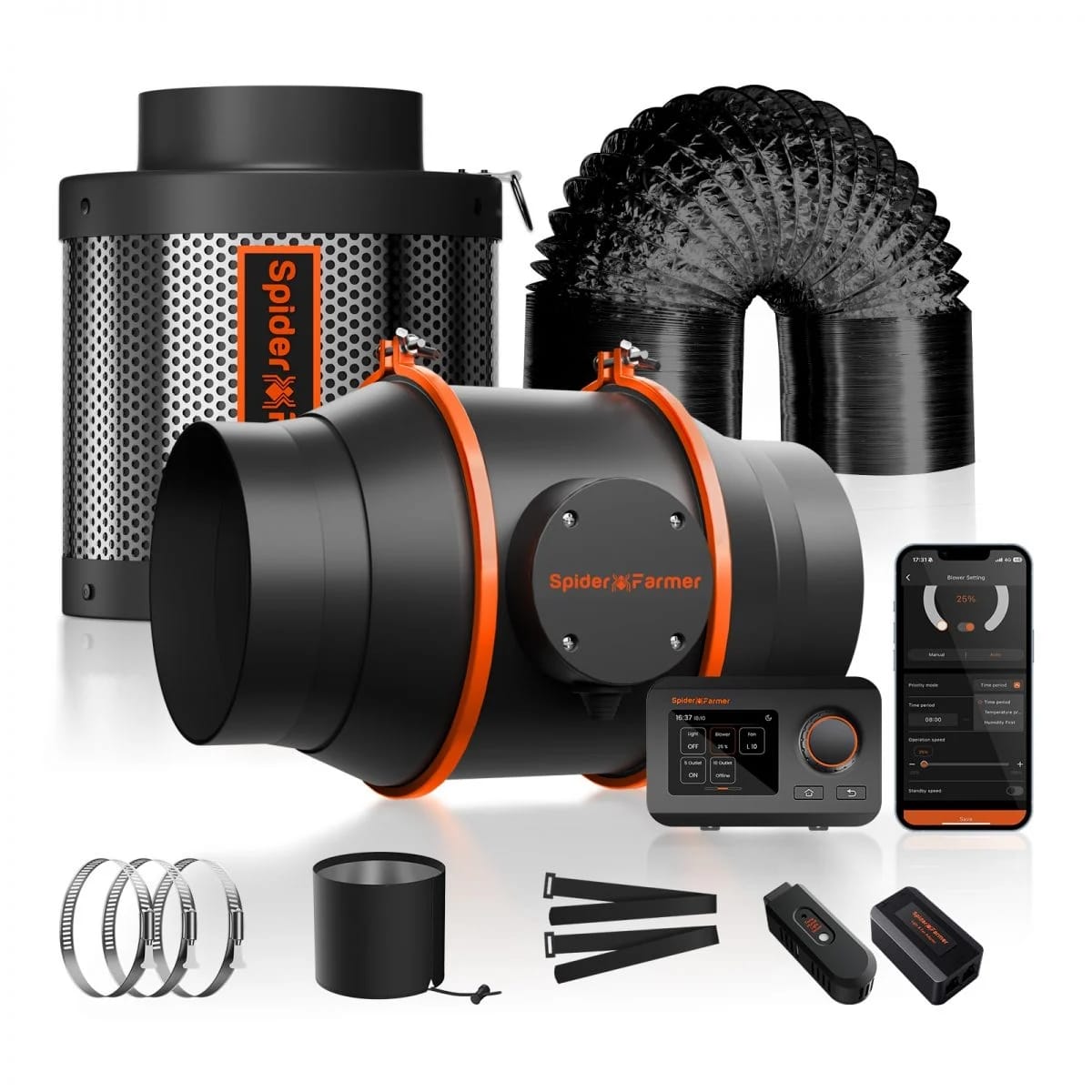 Spider Farmer 6" Filter Kit | 402 CFM Smart Fan