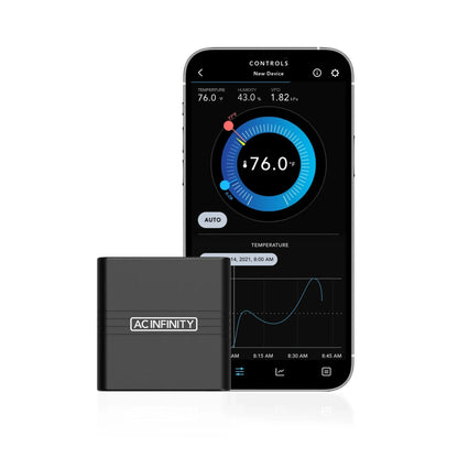 AC Infinity Cloudcom A2 Mini Smart Thermo-Hygrometer | Bluetooth App Monitor with Integrated Sensor