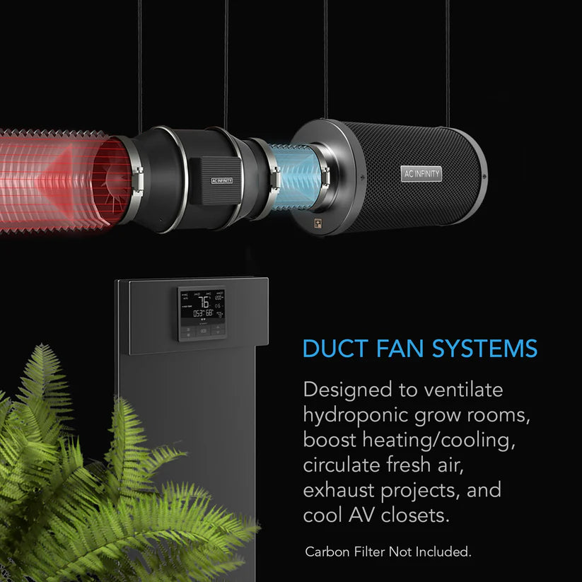 AC Infinity Cloudline Pro T10 | 10 Inch Inline EC Fan
