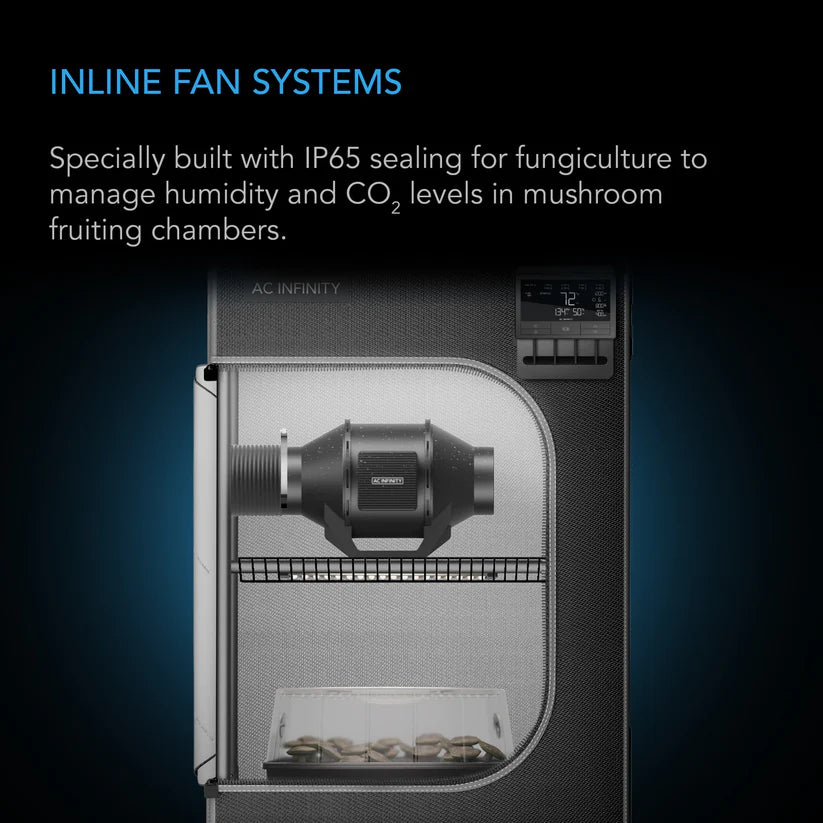 AC Infinity Cloudline H4 | 4 Inch IP65 Fungiculture Fan