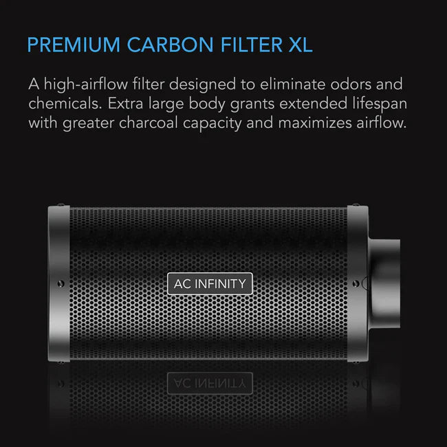AC Infinity 4-Inch Carbon Filter XL | Extra Large
