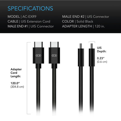 UIS to UIS Extension Cable | Male to Male 10ft Gen 1