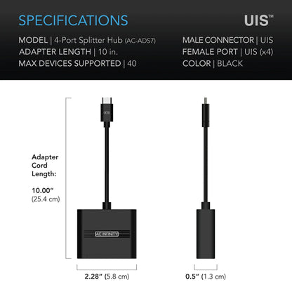 UIS Splitter Hub 4-Port | Adapter Dongle for Smart Controls