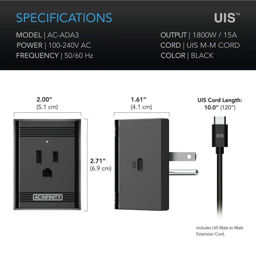 UIS Control Plug (UK Version) | For Outlet-Powered Gear