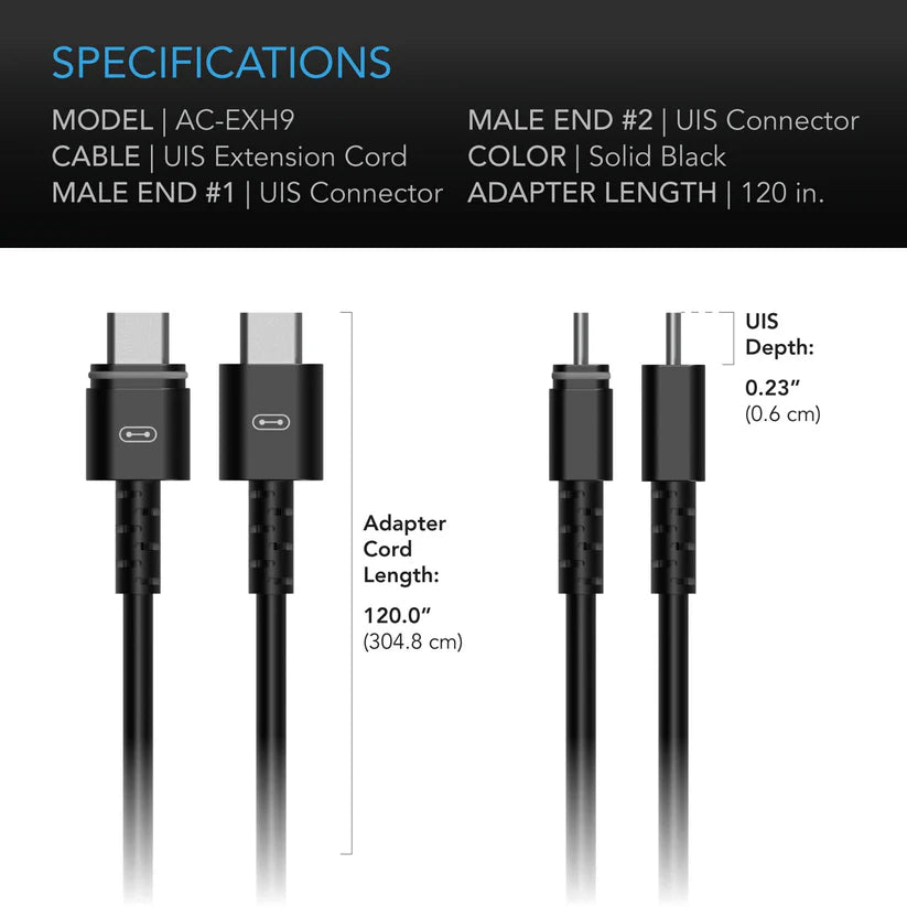 AI & 69 Pro Controller to Device Cable (10ft) | Male to Male UIS Cord
