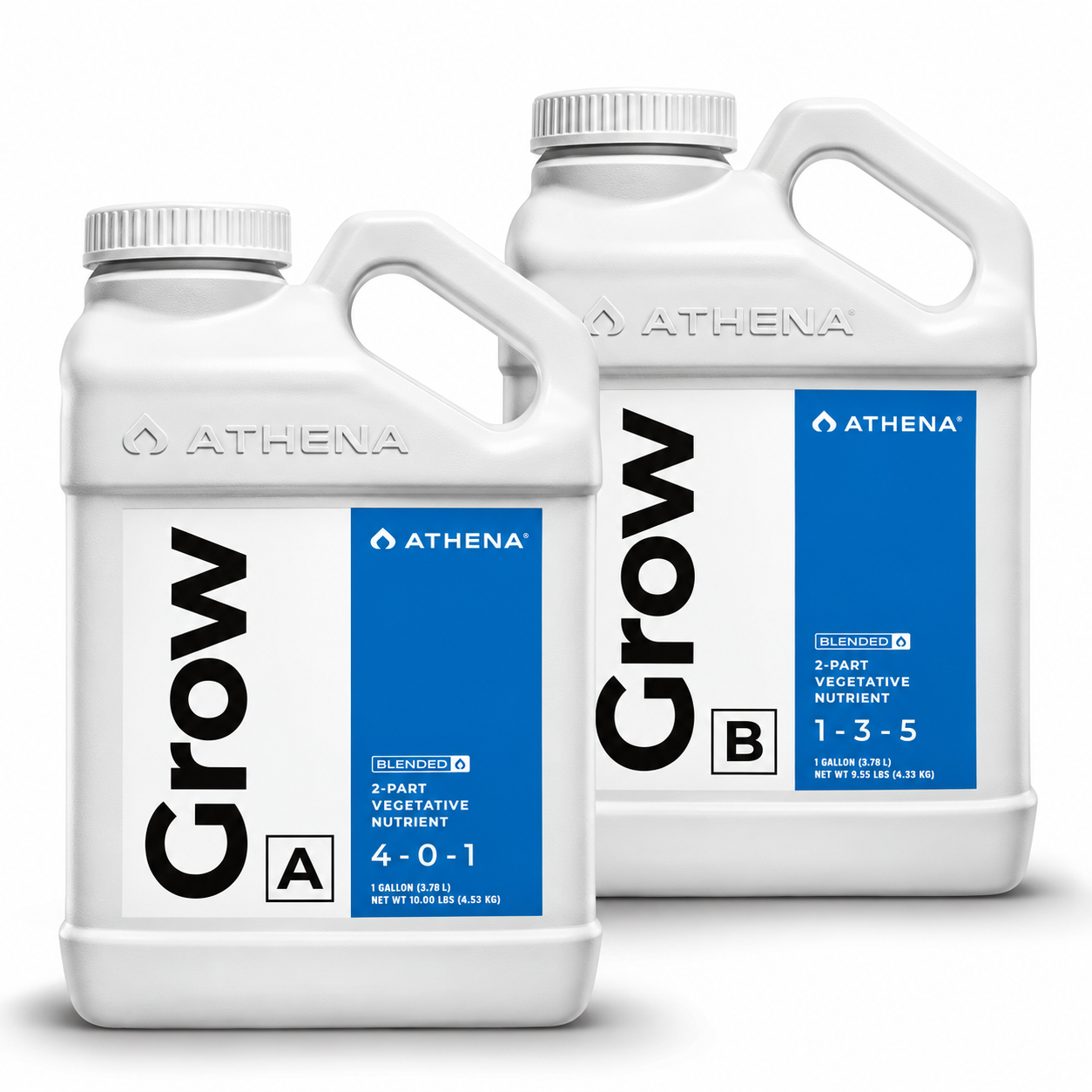 Athena Blended Line Grow A & B 1 Gallon two-part vegetative nutrient set