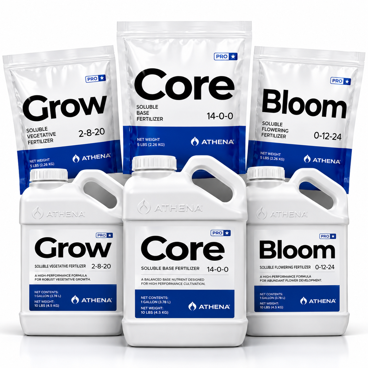 Athena Pro Mix Kit | Core, Grow & Bloom Nutrient Starter Kit