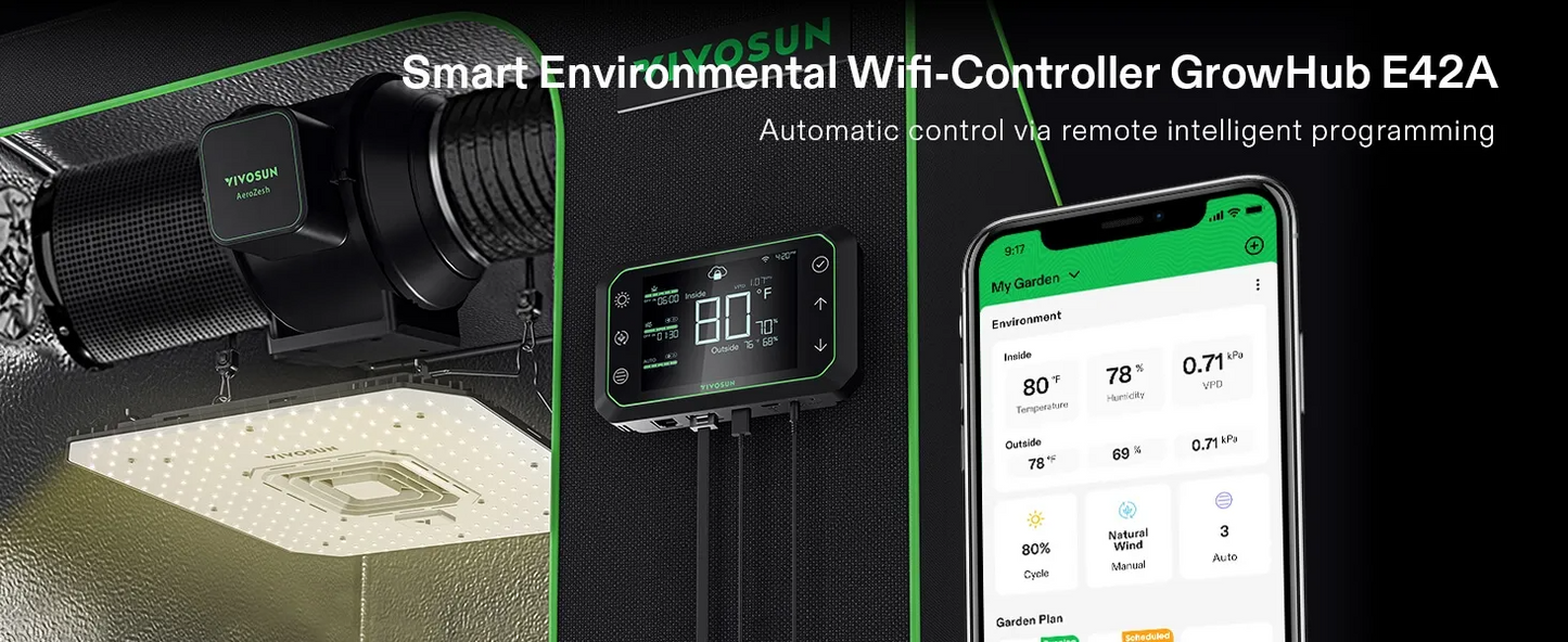 VIVOSUN GrowHub Controller E42A+ Smart WiFi Grow Tent Environment Controller