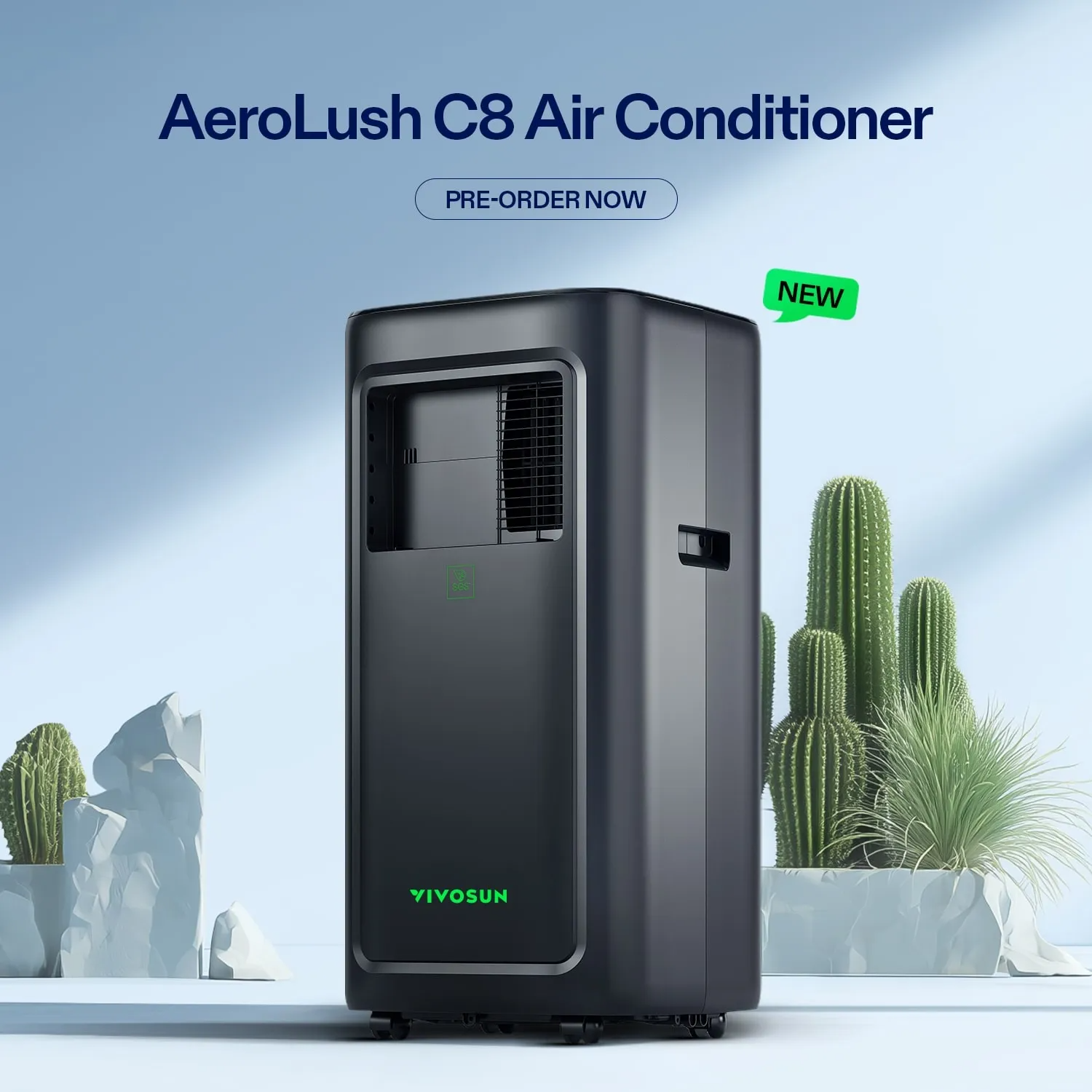 VIVOSUN AeroLush C08 Intelligent Air Conditioner with Climate Sensor Probe