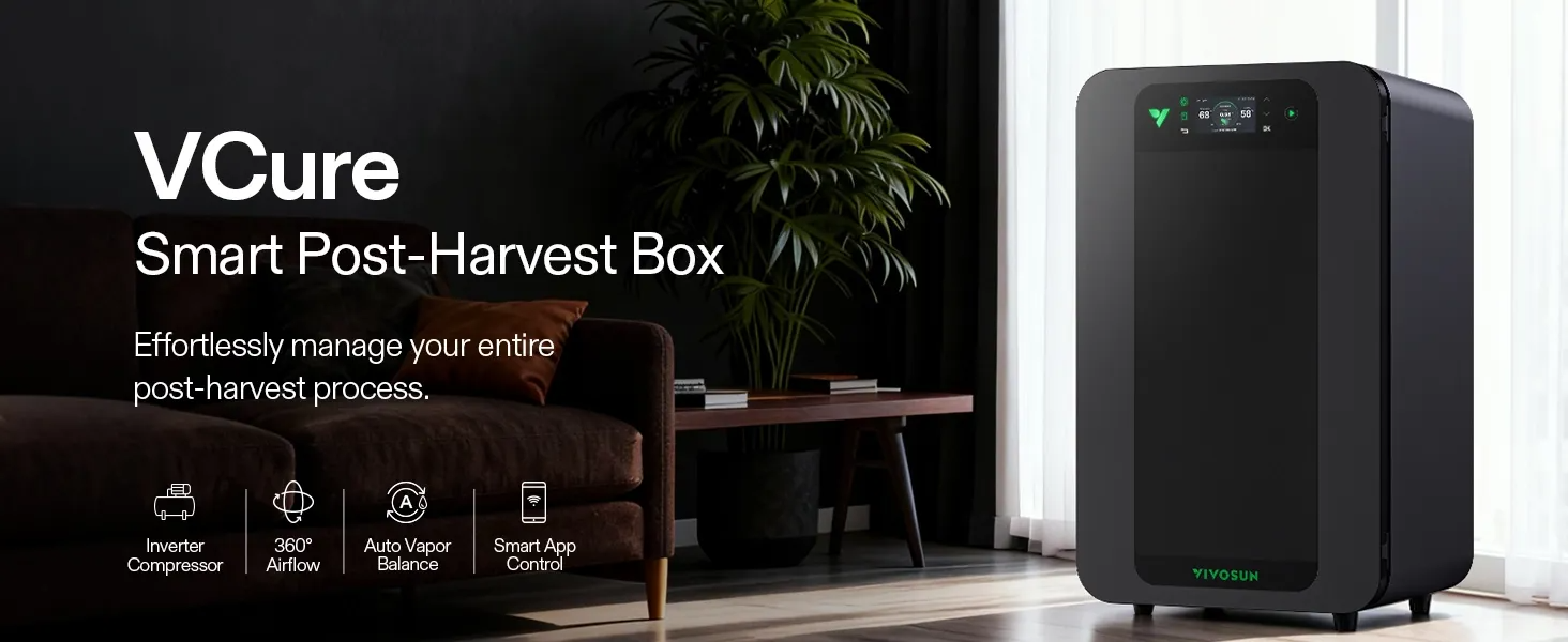 VIVOSUN VCure Smart Post-Harvest Box: Premium Herb Drying Machine & Automated Curing Box