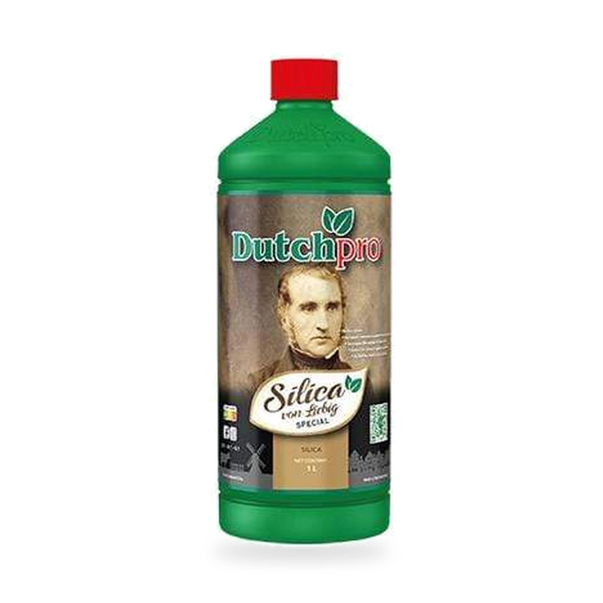 dutchpro-silica-von-liebig-silicon-supplement-1-litre.webpDutchpro Silica Von Liebig Special in a 1 litre green bottle with a red cap.