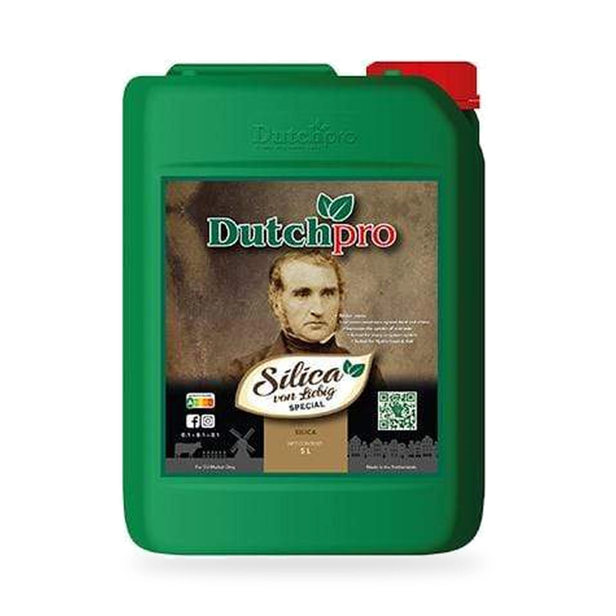 dutchpro-silica-von-liebig-silicon-supplement-5-litre.webpDutchpro Silica Von Liebig Special in a 5 litre green jerrycan with a red cap.