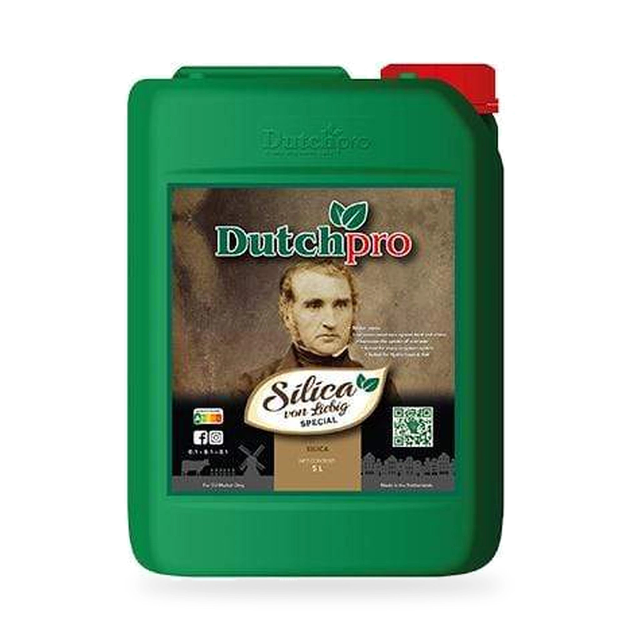 dutchpro-silica-von-liebig-silicon-supplement-5-litre.webpDutchpro Silica Von Liebig Special in a 5 litre green jerrycan with a red cap.