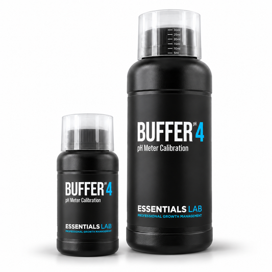 Essentials LAB Buffer pH 4 calibration solution in small and 1L bottles for pH meter calibration