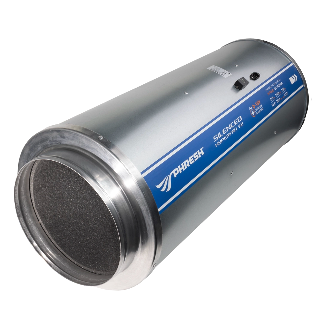 Phresh Hyperfan Stealth Silenced V2 EC | The Ultimate Silent Powerhouse for Your Grow Room