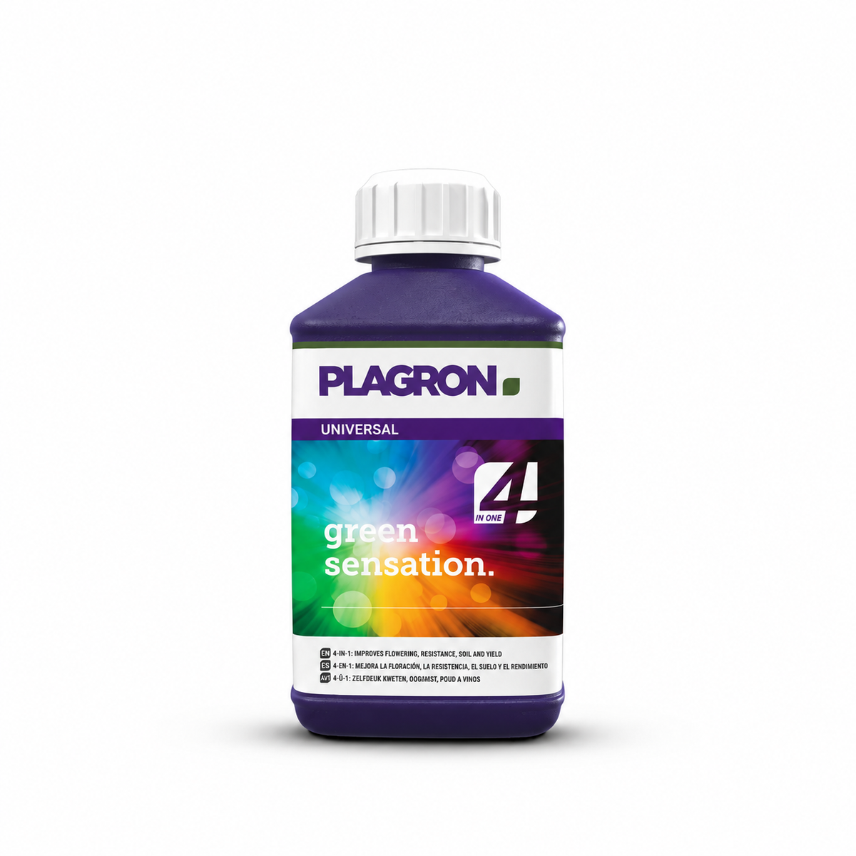 Plagron Green Sensation 250 ml purple bottle on a white background