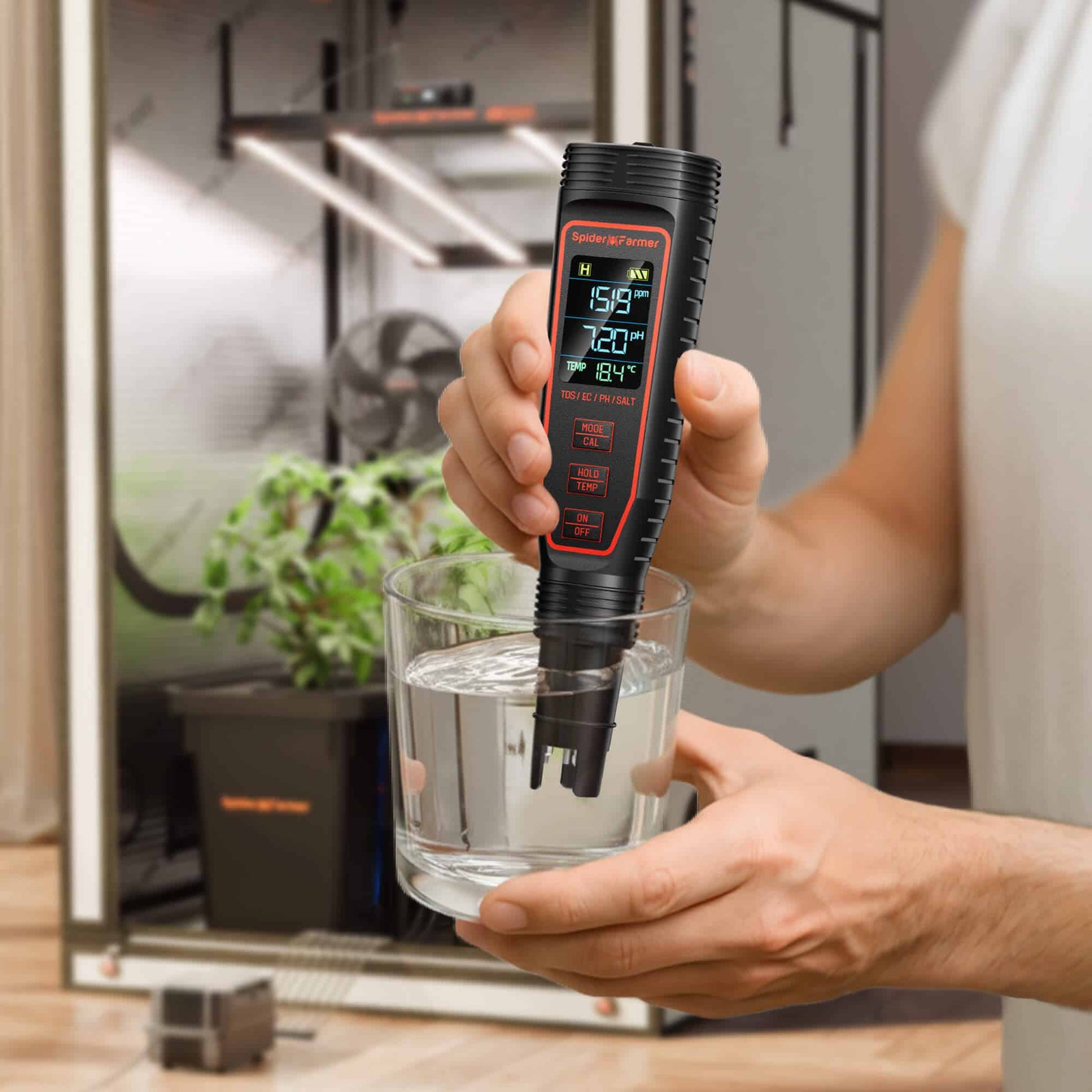 Spider Farmer SF‑PH‑Meter | 5‑in‑1 pH Tester