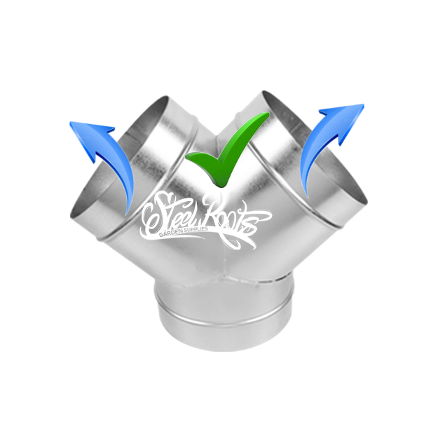Metal Y-Piece Duct Connector | Heavy-Duty Ventilation Splitter