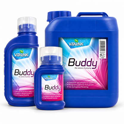 VitaLink Buddy PK additive in 250 ml, 1 litre and 5 litre containers