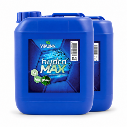 VitaLink Hydro MAX Grow A&B – Soft & Hard Water – 1L & 5L Sets