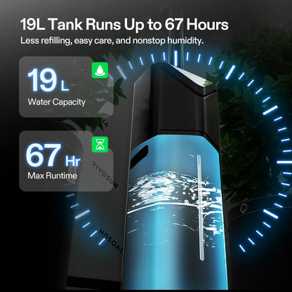 Vivosun AeroStream H19 Smart Humidifier | 19L Hydroponics Grow Tent Moisture System