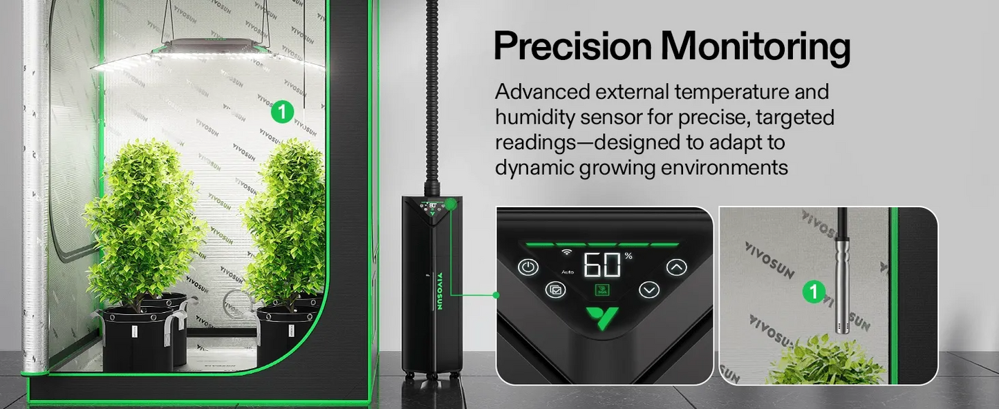 Vivosun AeroStream H19 Smart Humidifier | 19L Hydroponics Grow Tent Moisture System