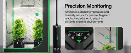 Vivosun AeroStream H19 Smart Humidifier | 19L Hydroponics Grow Tent Moisture System